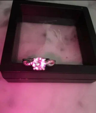 Anillo Plata Compromiso Piedra blanca 