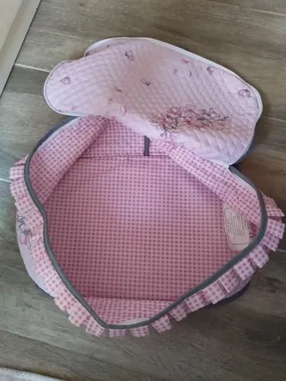 Bolso maletín infantil rosa y gris