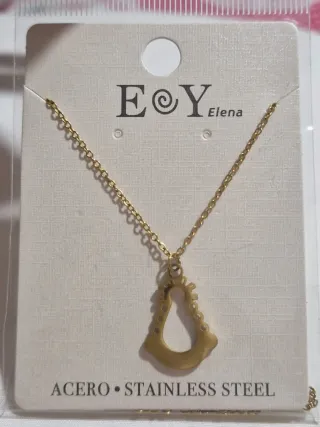 Collar Acero Elena Dorado