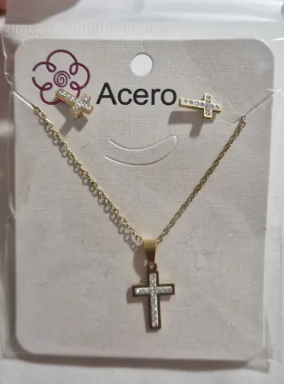 Collar Acero Elena Dorado