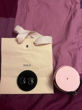 Pendientes Tous Oso Negro de Plata