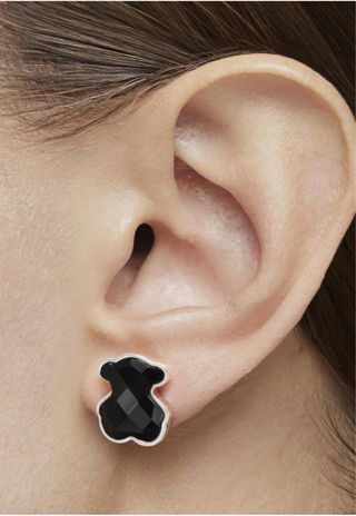 Pendientes Tous Oso Negro de Plata