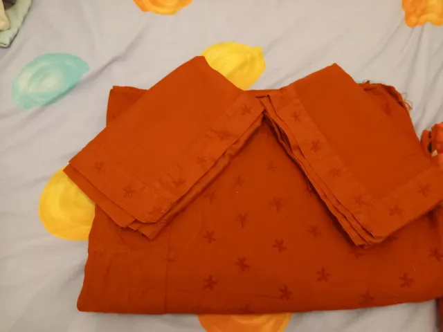 Juego de sábanas naranja