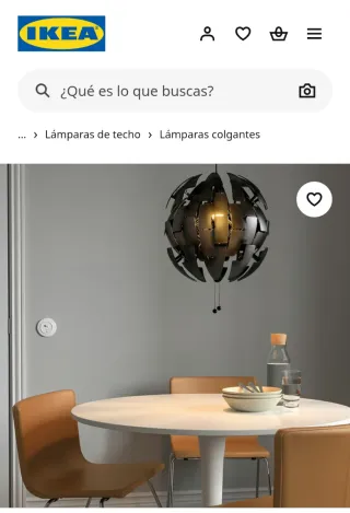 Lámpara colgante IKEA negra sin estrenar