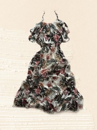 Floral vintage dress, one size