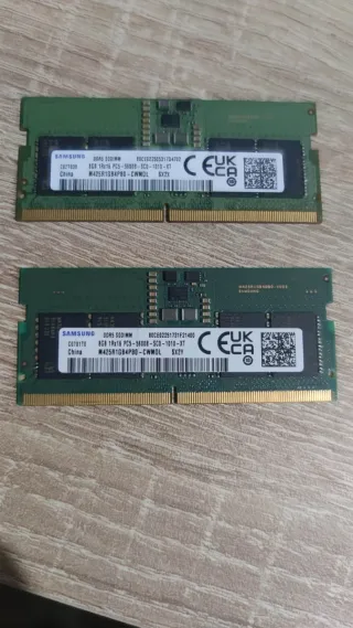 2x Samsung DDR5 8GB RAM
16 GB TOTAL