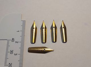 5 Plumines Ch. Oro Antiguos para Estilográficas