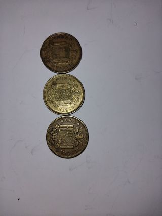 3 Monedas 1966.  1 peseta