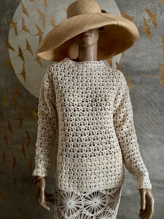 Jersey Zara Crochet Talla L