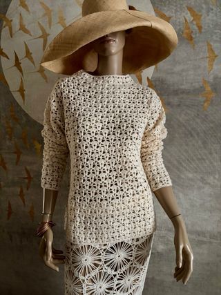 Jersey Zara Crochet Talla L