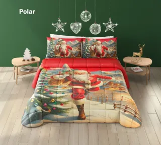 Trapunta matrimoniale orsetto Natale