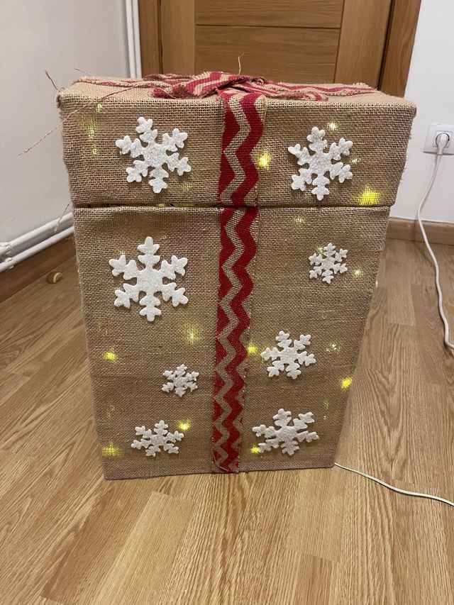 Caja Regalo Navideña Muñeco Nieve
