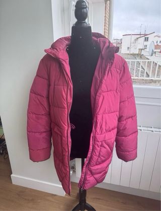 Abrigo niña rosa/morado. Talla unos 12 años. 