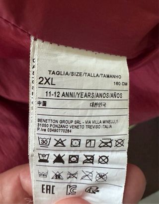 Abrigo niña rosa/morado. Talla unos 12 años. 