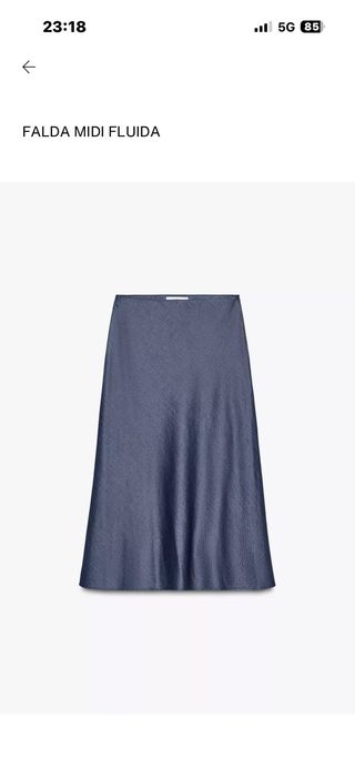 Falda Zara tipo vaquera Índigo Talla L