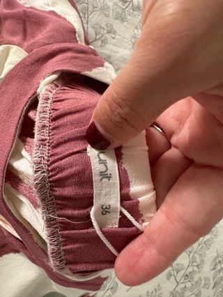 Pantalón Unit rayas rosa y blanco talla 36