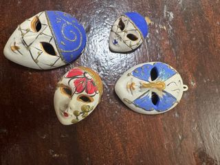 4 Maschere Veneziane Decorative