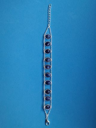 Pulsera de Lapislázuli en Plata de Ley