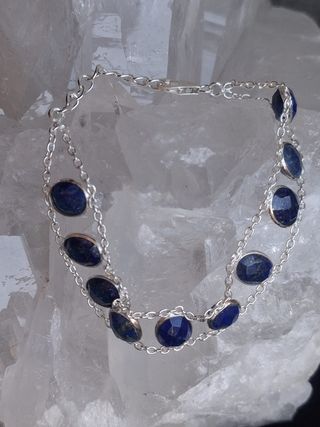 Pulsera de Lapislázuli en Plata de Ley