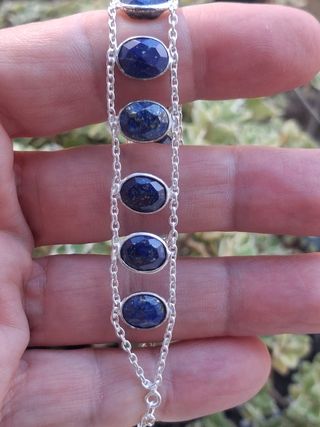 Pulsera de Lapislázuli en Plata de Ley