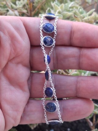 Pulsera de Lapislázuli en Plata de Ley