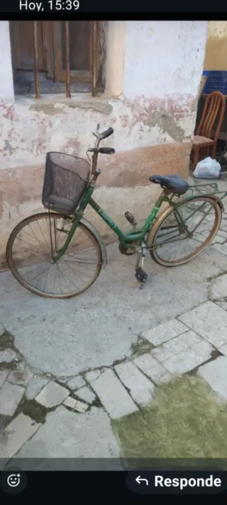 Bicicleta Paseo Verde con Cesta