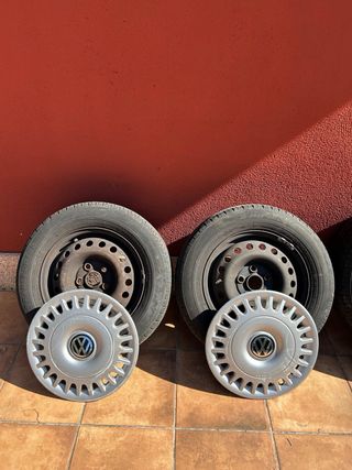 Llantas chapa VW T4 con tapacubos originales