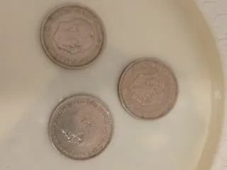 3 Monedas 5 Pesetas Caudillo