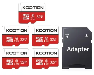 5 x KOOTION Micro SD 32GB Clase 10 + Adaptador