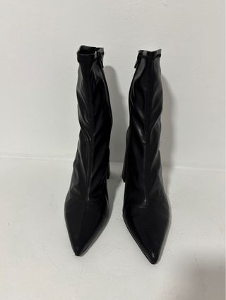 Botines tacón geométrico negro talla 41