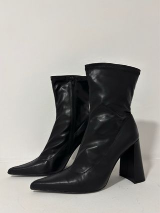 Botines tacón geométrico negro talla 41