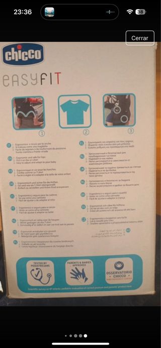 Mochila Portabebés Chicco Easy Fit 0m+