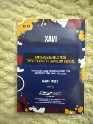 Carta Xavi Hernández Topps Barça 01/50