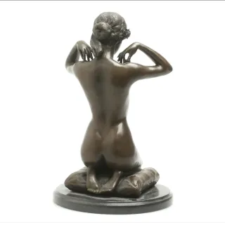 Escultura Art Déco Mujer Bronce