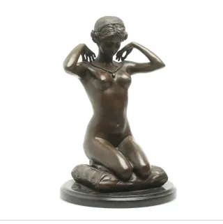 Escultura Art Déco Mujer Bronce