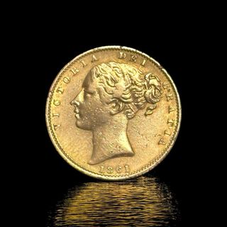 1 Sovereign United Kingdom 1861 Gold Coin