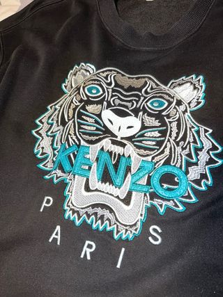 Sudadera Kenzo Negra y Azul Cian