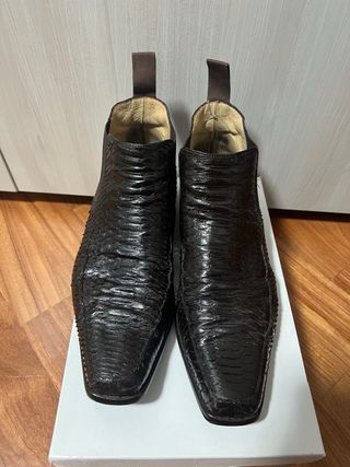 Stivaletti Cesare Paciotti Pelle Coccodrillo Neri