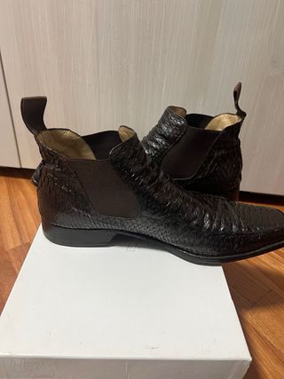 Stivaletti Cesare Paciotti Pelle Coccodrillo Neri