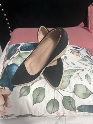 Zapatos de cuña negros talla 39
