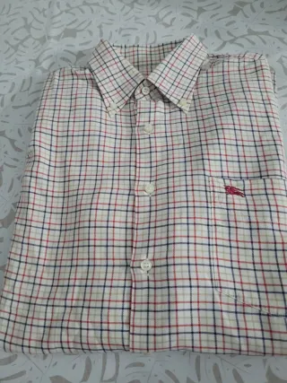 Camisa Burberry Cuadros Beige Multicolor