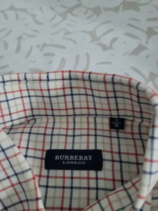 Camisa Burberry Cuadros Beige Multicolor