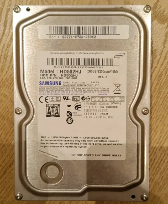 Disco Duro Samsung 500GB HD502HJ