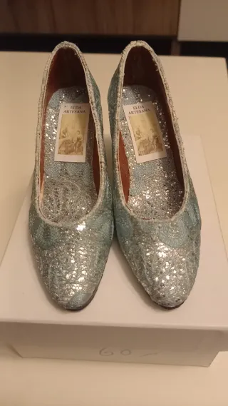 Zapatos ELDA ARTESANA Decoración Azul/Plata