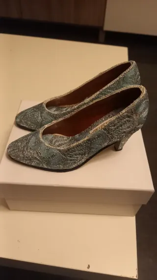 Zapatos ELDA ARTESANA Decoración Azul/Plata