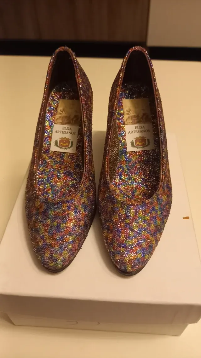 Zapatos ELDA ARTESANA Decoración Azul/Plata