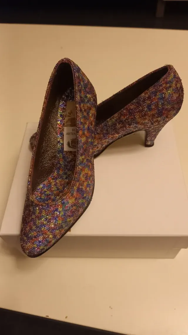 Zapatos ELDA ARTESANA Decoración Azul/Plata