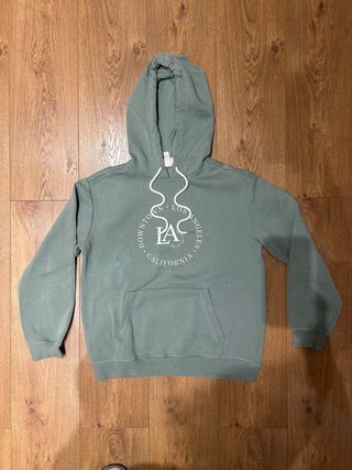 Sudadera H&M verde con logo LA