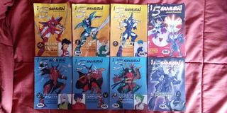 5 Samurai foglietti action figure GIG non ottime
