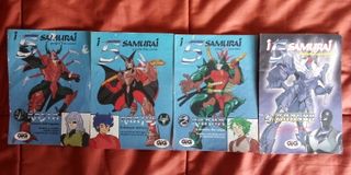 5 Samurai foglietti action figure GIG non ottime